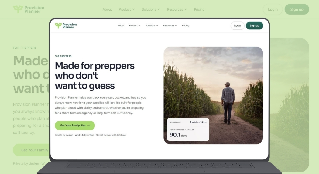Provision Planner — product interface